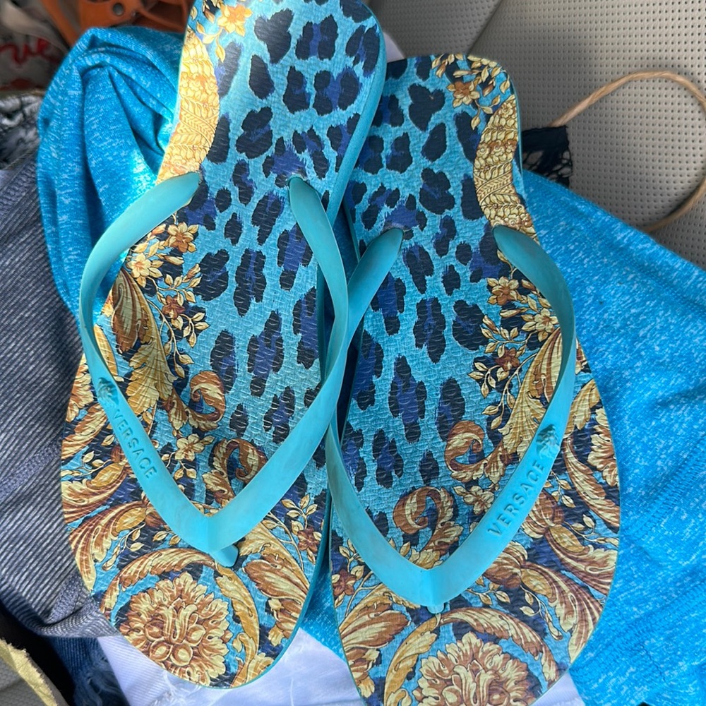 Versace flip flops